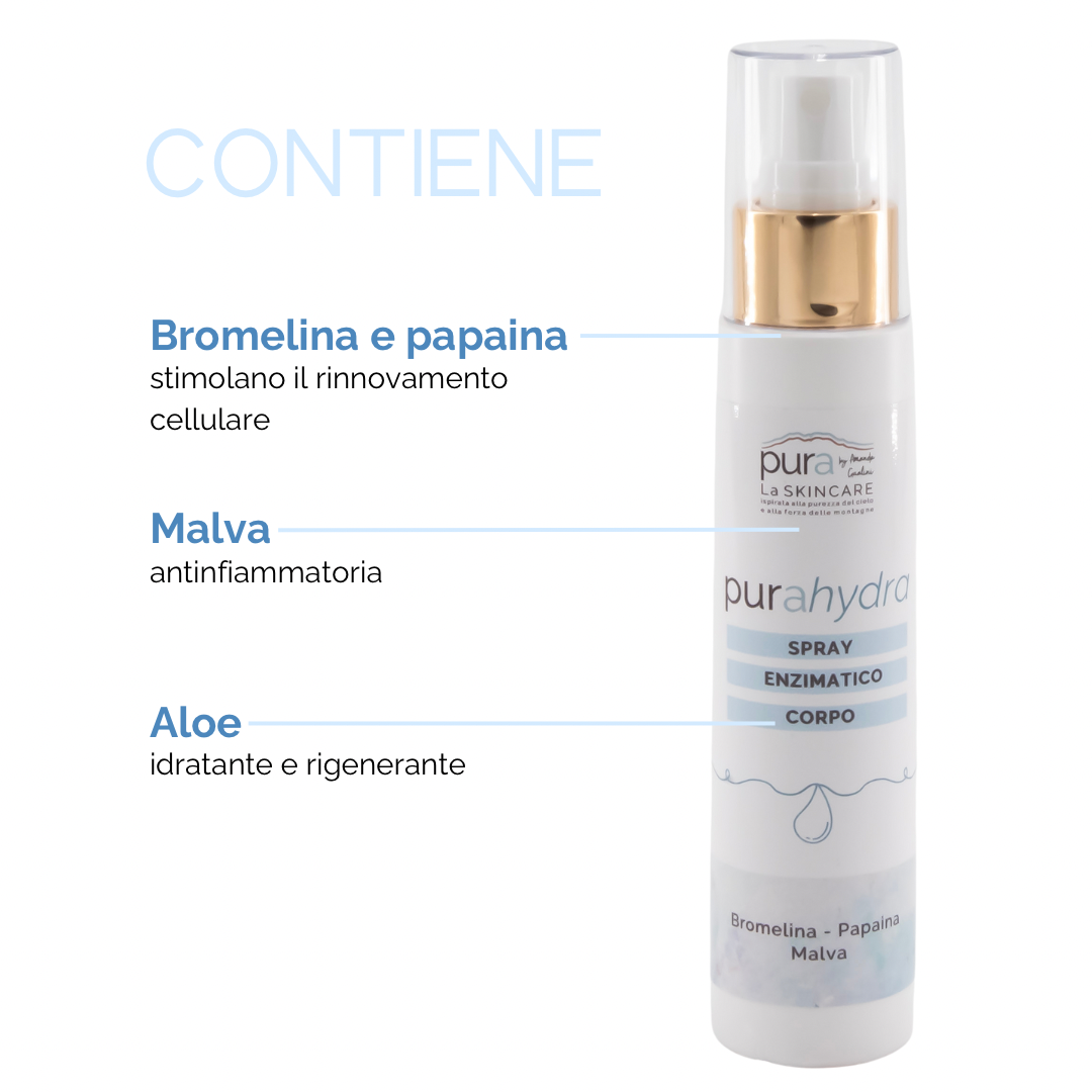 Kit pelle liscia - Spazzola corpo + Spray enzimatico